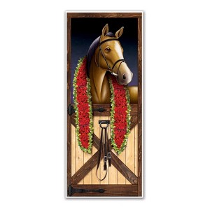 Beistle Horse Racing Door Cover, 6' x 30", (2/Pkg) Multicolored - 1 of 4