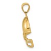Black Bow Jewelry 14k Yellow Gold Polished Football Helmet Pendant, 22mm - 2 of 4