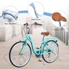 Aukfa 26 Inch Women's Beach Cruiser Bike with Basket, 7 Speed Commuter Aluminum Frame Bike - 3 of 4