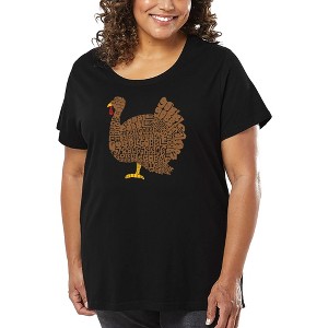 LA Pop Art Thanksgiving - Women's Word Art T-Shirt - 1 of 4
