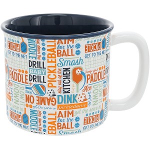 Pavilion Gift Company - Pickleball Word Splash  - 18 oz Mug - Drinkware - 1 of 4