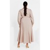 Women's Plus Size Selena Wrap Dress - taupe | CITY CHIC - 2 of 4
