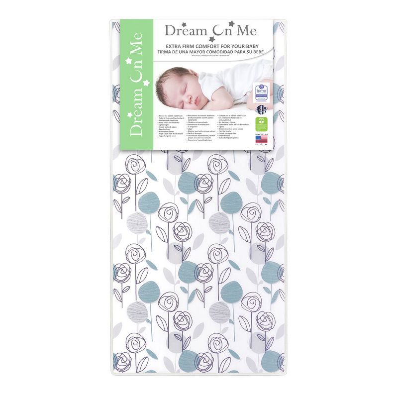 Dream On Me Floral Dreams Firm Fiber Standard Baby Crib Mattress, 2 of 7