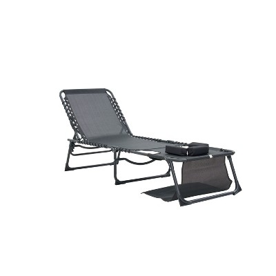 2 Pack Face Down Chaise Lounge Chair 5-Position Adjustable Foldable Tanning Chair with Arm Holes, Outdoor Recliner Chair