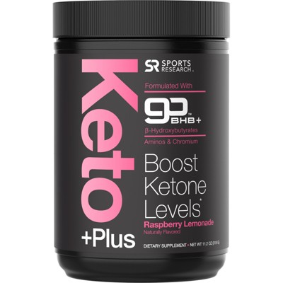 Sports Research Keto Plus, GO BHB +, Raspberry Lemonade, 11.2 oz (318 g), Sports Nutrition Supplements
