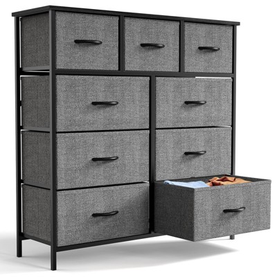 CAVINAS  9-Drawer Dresser with 2 Columns and 4 Rows,Modern Storage Cabinet Dresser for Bedroom,Entryway,Metal Frame