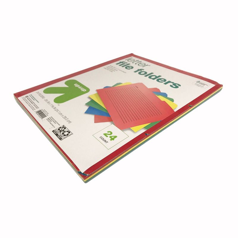 24ct Letter Size File Folders Primary Colors - up &#38; up&#8482;, 3 of 4