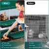 Chicken Nesting Boxes, Metal Egg Laying Box with Lid Cover to Protect Eggs, Rollout Egg Collection, Pull Out Design Easy Cleanable - 3 of 4