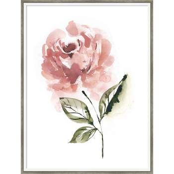 19" x 25" Blush Rose Muted by Sara Berrenson Wood Framed Wall Art Print - Amanti Art