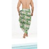 HAPPY BAY Men's Holiday Pareo Standard Swimsuits Elegant Vacation Summer Sarong Swimwear Long Swim Beach Wrap for Men One Size Black, flamingo - 3 of 4