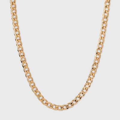 Thin Curb Chain Necklace - A New Day&#8482; Gold