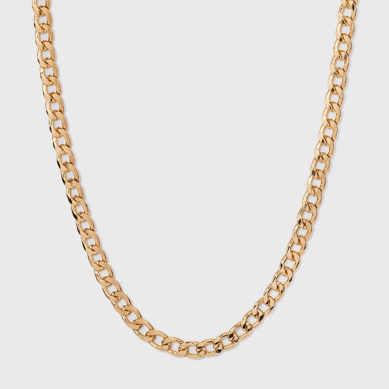 Thin Curb Chain Necklace - A New Day&#8482; Gold, 1 of 3