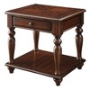 Acme Furniture Farrel End Table Walnut : Living Room Furniture with Storage Shelf, MDF Veneer Finish - 2 of 4