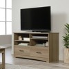 Beginnings 2 Drawer TV Stand for TVs up to 54" Summer Brown - Sauder: Entertainment Center, Open Shelving - 3 of 4