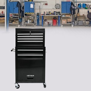 VASIP High Capacity 6-Drawer Rolling Tool Chest - Storage Cabinet with Wheels,for Garage ,Workshop，Black - 1 of 4