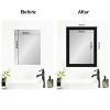 Amanti Art Mirror Makeover Bathroom Mirror Frame Border Kit  - Fully Assembled Peel and Stick Frame - Mirror NOT Included - Avon Black Trim - 4 of 4