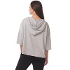 Rekucci Soft Stretch Cropped Loungewear Hoodie for Women - 3 of 4