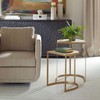 Uttermost Lindon Travertine Nesting Tables Set of 2 – Round Marble Tops with Sleek Iron Bases for Modern, Space-Saving Style - 4 of 4