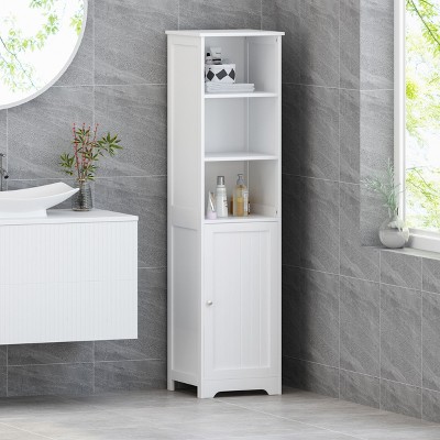 Bathroom Floor Corner Cabinet with Doors and Open Shelf for Dining Room,Bathroom,Kitchen-Christopher Knight Home