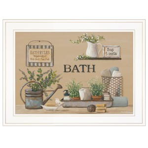 Farmhouse Bath II Framed Wall Art, Modern Home Decor Framed Print for Living Room, Bedroom & Farmhouse Wall Decoration by Pam Britton - 1 of 3