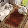 Machine Washable Area Rug with Rubber Backing Low Pile Modern Bordered Foldable Rugs - 2 of 4