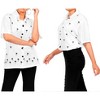 LA LEELA Womens Summer's Casual Hawaiian Blouses Shirt T-Shirt Blouse Short Sleeve Button Up Dress Tee Shirts Tops for Women - 4 of 4