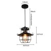 YIYIBYUS 1-Light Industrial Black Metal Pendat Light Ceiling Lamp - 4 of 4