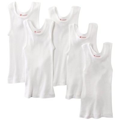 Hanes Toddler Boys' 5pk Tank Top - White 2T-3T