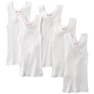 Hanes Toddler Boys' 5pk Tank Top - White - 1 of 2