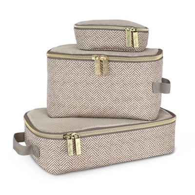 Itzy Ritzy Pack Like A Boss Packing Cubes - Taupe : Target