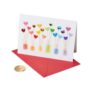 Valentine's Day Card Rainbow Hearts In Jar - PAPYRUS