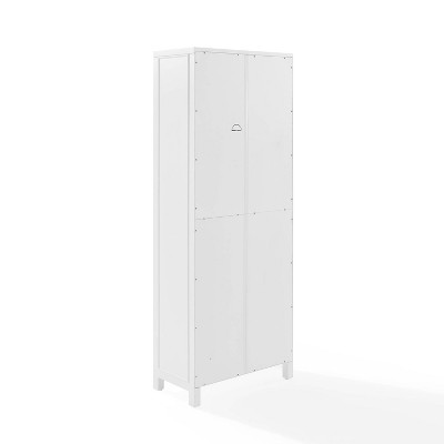 White Birch Coastal Storage Cabinet with Adjustable Shelves