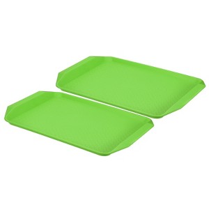 Unique Bargains Plastic Non-Slip Reusable Serving Trays - 1 of 4