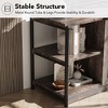 TV Stand-Industrial Entertainment Center with 2 Mesh Doors, Wood Rustic TV Console, 2 Tier Farmhouse TV Table for Living Room, Bedroom - 3 of 4