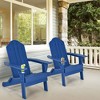 Tangkula Folding Patio Adirondack Chair Weather Resistant Cup Holder Yard Navy - 2 of 4