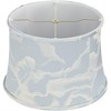 Springcrest Glinsk 14 1/4" Top x 16 1/4" Bottom x 11" High x 11" Slant Print Lamp Shade Replacement Medium Blue Drum Softback Washer Harp Finial - 4 of 4