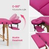 84''L Spa Bed Portable Lash Bed Massage Bed Foldable Spa Tables Adjustable 2 Fold with Travel Case - 2 of 4