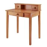 Studio Writing Desk with Hutch Honey Brown - Winsome