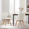 Bekrvio Swivel Dining Chairs with Arm Set of 2 - Modern Linen Upholstered Accent Desk Chairs with Solid Wood Legs for Kitchen,Living Room - 4 of 4