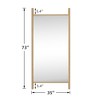SpassWay Solid Wood Full Length Mirror Accent Wall Mirror Novelty Cheval Mirror Black/Brown/Walnut/Natural Wood - 4 of 4