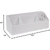 Bigso Elisa Desktop Organizer - Durable Office Desk Organizer with 7 Compartments for Office Supplies and Accessories - White - 2 of 2