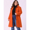 Agnes Orinda Women's Plus Size Winter Single Breasted Outfits Utility Belted Fashion Overcoats - 2 of 4
