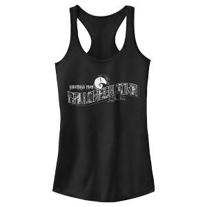 Juniors Womens The Nightmare Before Christmas Greetings from Halloween Town Racerback Tank Top - 1 of 4