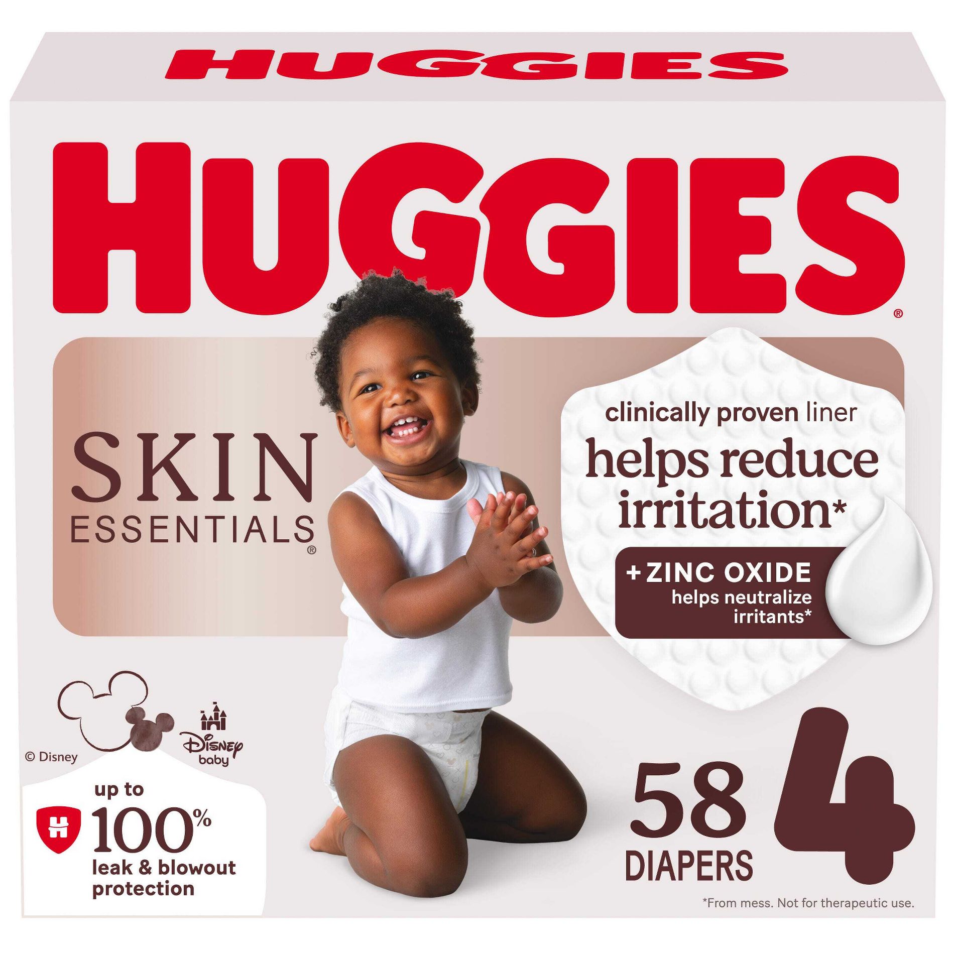 Huggies Skin Essentials Luxury Diapers  - Size 4 - 58ct