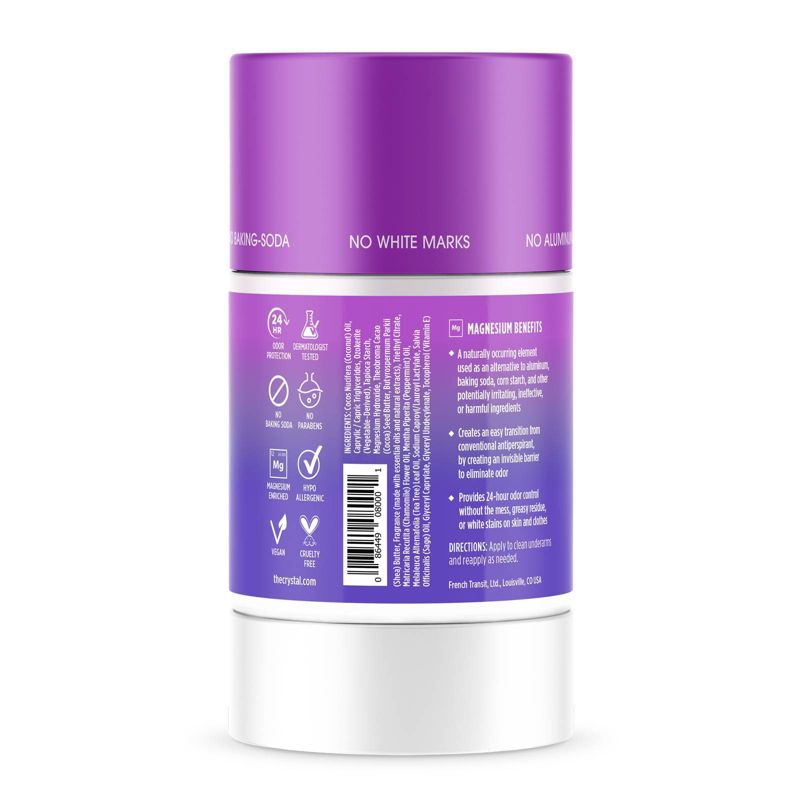 Crystal Magnesium Enriched Deodorant - Lavender + Rosemary - 2.5oz, 3 of 9