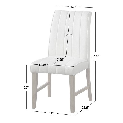 Lifestorey 2pk Augusta Dining Chairs Light Oak/Cream