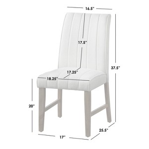 Lifestorey 2pk Augusta Dining Chairs Light Oak/Cream - 1 of 4