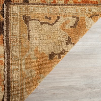 Hand-Knotted Artisanal Brown/Rust Wool Rug 6' x 9'