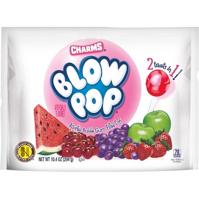 Charms Blow Pop Assorted Flavor Lollipops Candy Standup Bag &#8211; 10.4oz