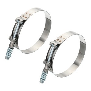 Unique Bargains 304 Stainless Steel T-Bolt Connecting Hose Clamps 2 Pcs - 1 of 4